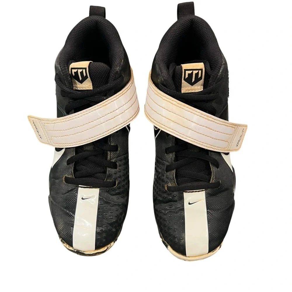 Nike Force Trout 7 Keystone Cleats Youth 3.5Y Black White Baseball CQ7642-005 - Picture 7 of 8